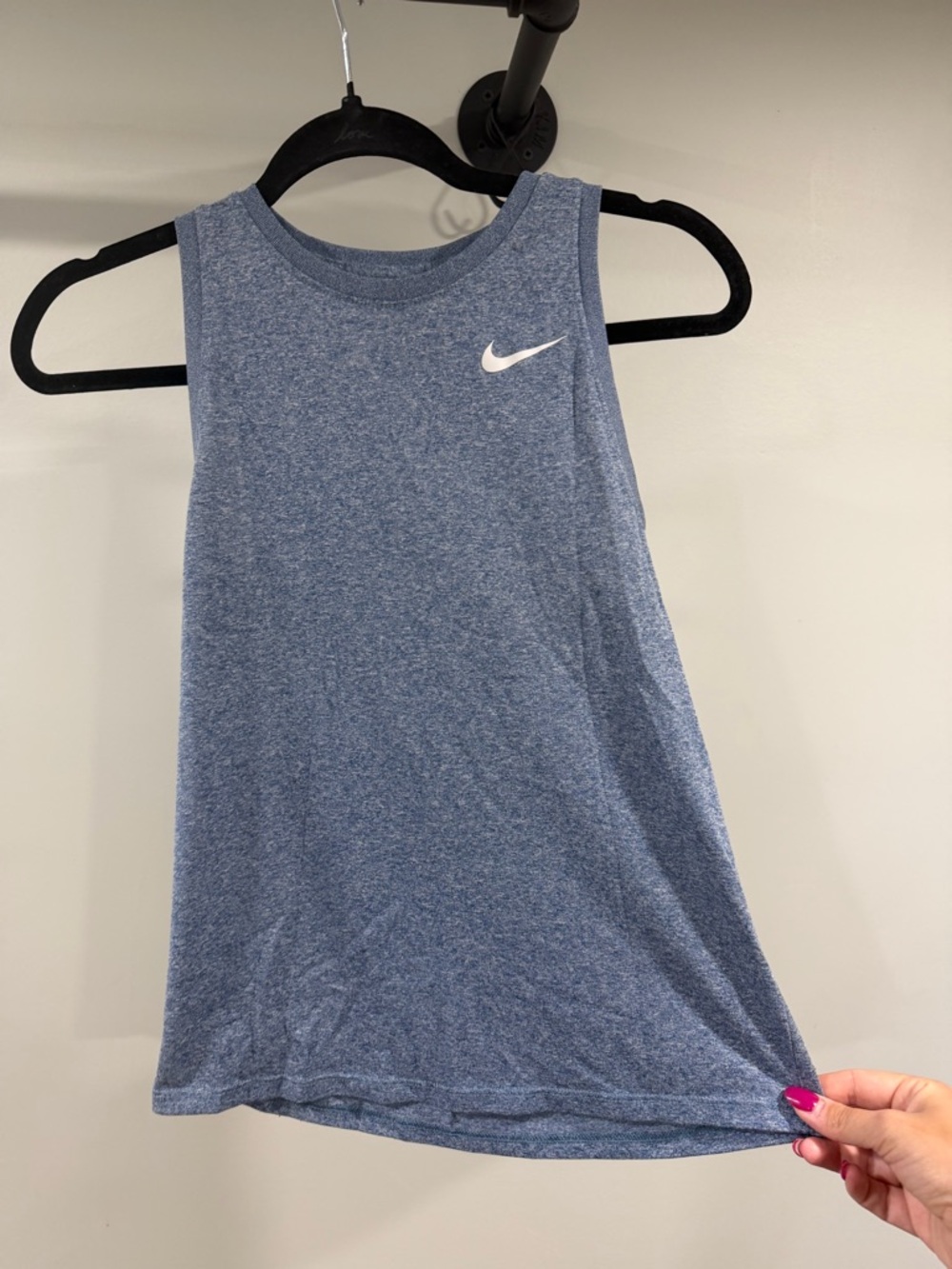 Nike Women's Heather Blue Athletic Dri-Fit Tank